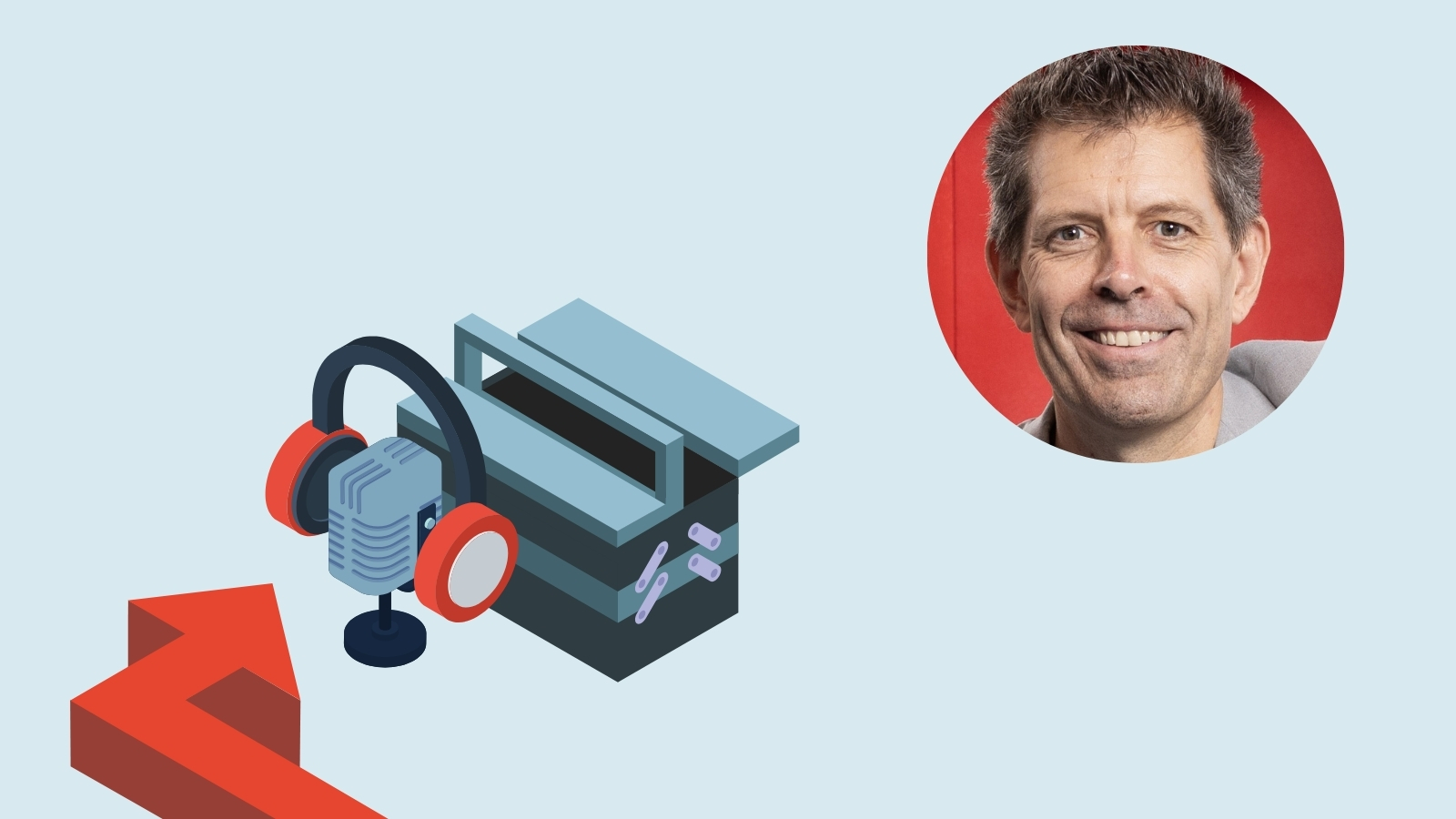 Podcast-Symbol und Portrait Leonard Sommer