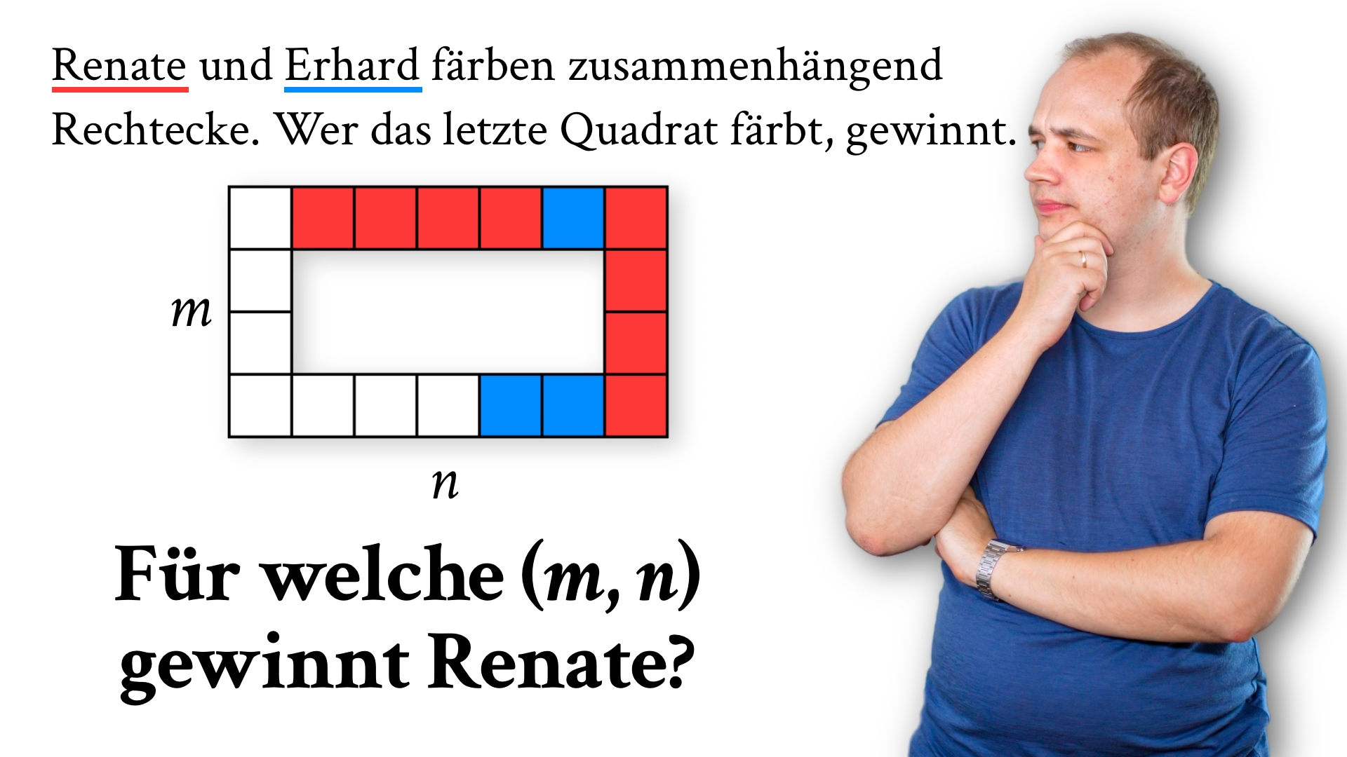 DorFuchs schaut überlegt auf eine Grafik, die die vierte Aufgabe der ersten Runde des Bundeswettbewerbs darstellt.