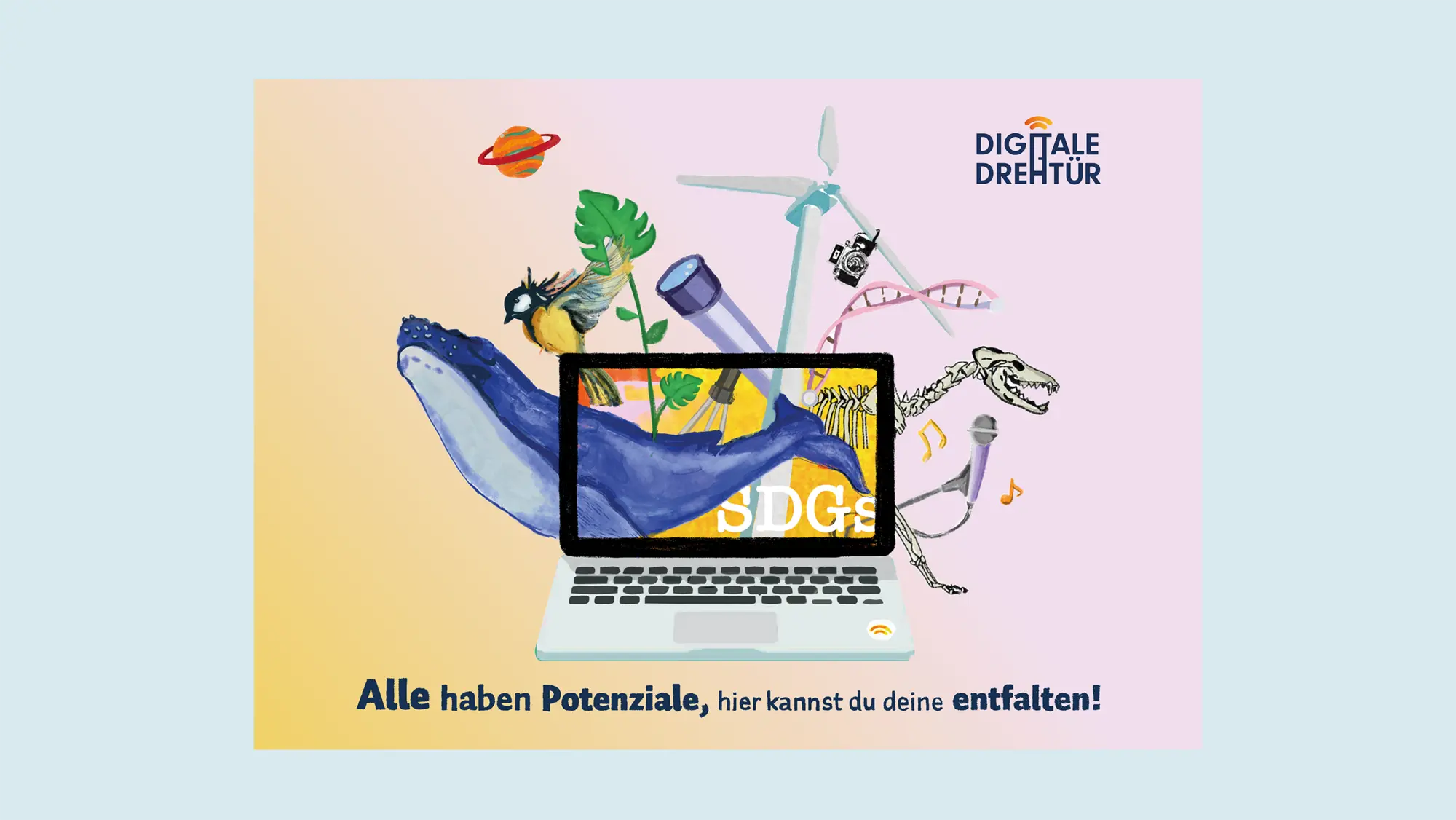 Key Visual der Initiative Digitale Drehtür